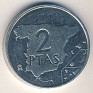 2 Pesetas Spain 1982 KM# 822. Uploaded by Granotius